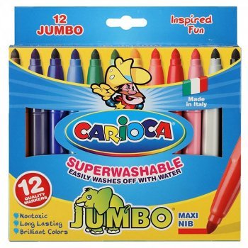 ΜΑΡΚΑΔΌΡΟΙ CARIOCA 12 ΤΕΜ. ΧΟΝΤΡΉ ΜΎΤΗ