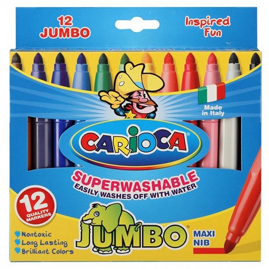 ΜΑΡΚΑΔΌΡΟΙ CARIOCA 12 ΤΕΜ. ΧΟΝΤΡΉ ΜΎΤΗ