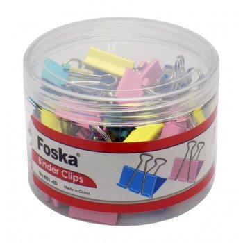 Πιάστρες Χρωματιστές Foska No 2 25mm Βάζο 48 τεμ.