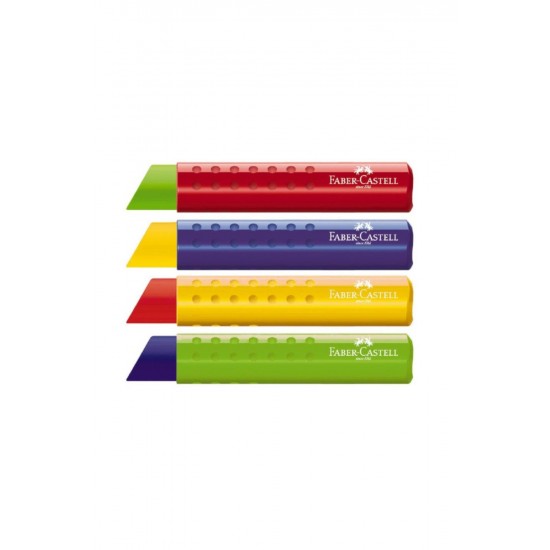 Γόμα Faber Castell Grip Tri Διάφορα Χρώματα με σήμα ΕΑ