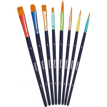 Pelikan Σετ Πινέλα Ζωγραφικής Πολύχρωμα Premium σε Blister 8τμχ