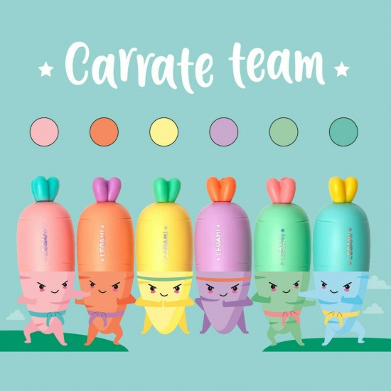 Legami Milano Carrate Team Mini Μαρκαδόροι Υπογράμμισης Πολύχρωμοι 6τμχ