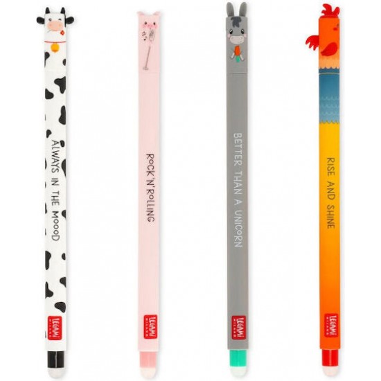 Legami Set 4τμχ ERASABLE στυλο Farm Διαφορα Χρώματα