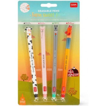 Legami Set 4τμχ ERASABLE στυλο Farm Διαφορα Χρώματα